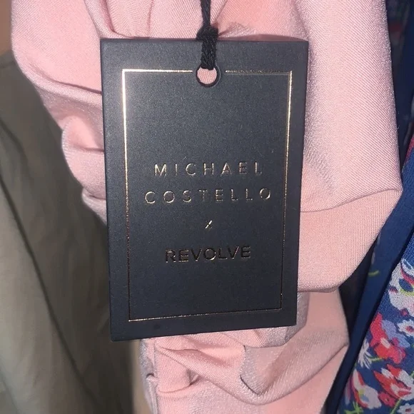 Michael Costello x Revolve NWT Kimberly Mini Dress in Light Mauve size Small - Picture 9 of 9